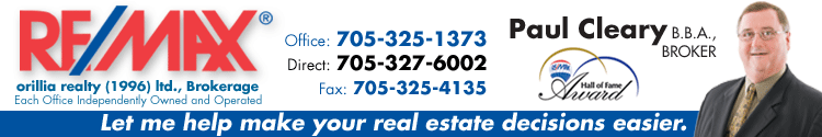 Paul Cleary, Broker at RE/Max 0rillia realty (1996) ltd., Brokerage. Let me help make your real estate decisions easier.